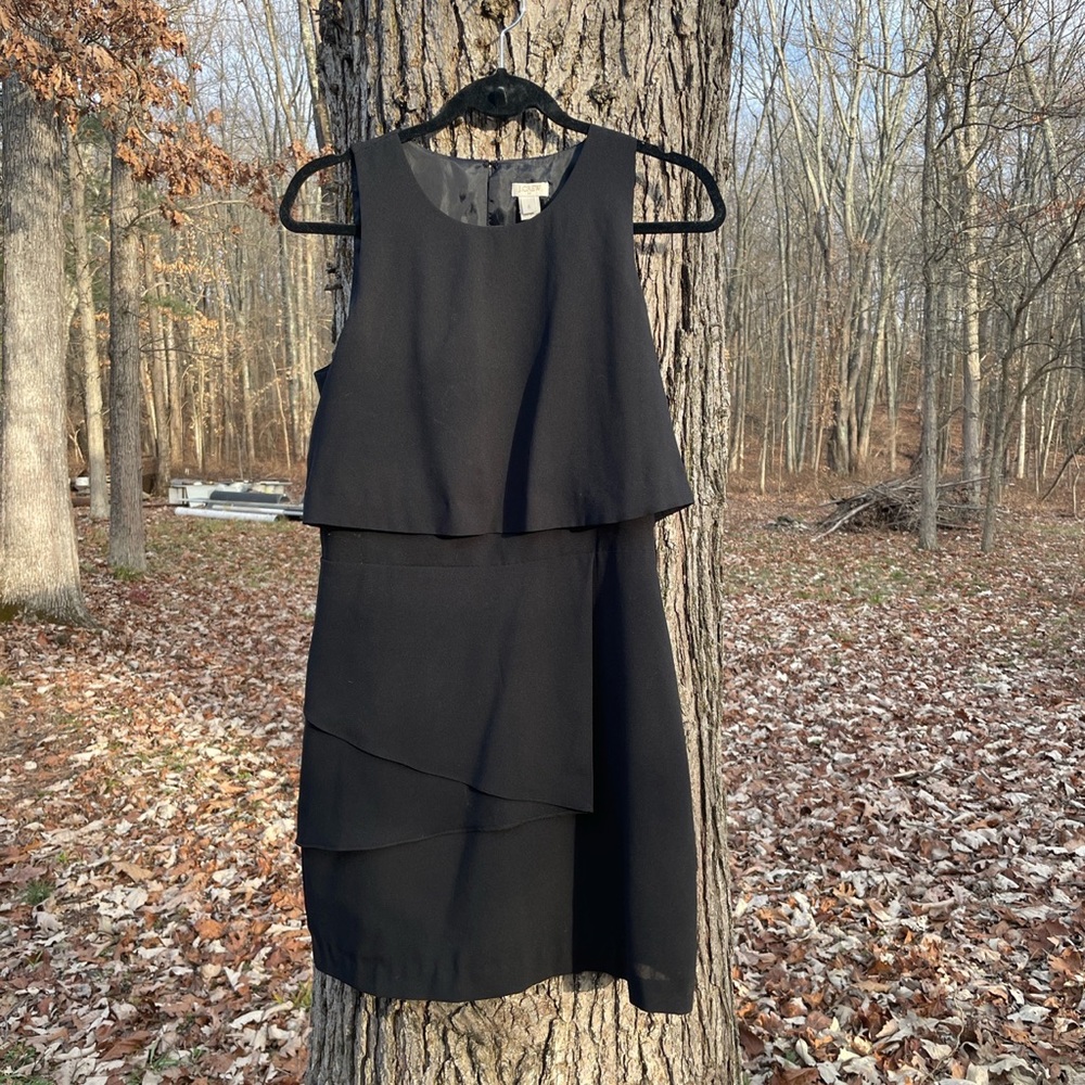 J crew - little black dress- Sz 4 - Y2K ruffle